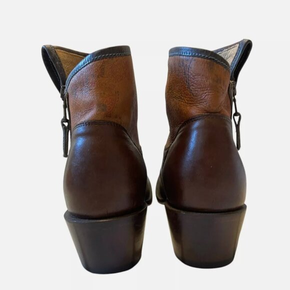 JB Dillon Leather Paisley Floral Shortie Ankle Side Zip Boot Women’s 9B - Picture 11 of 14